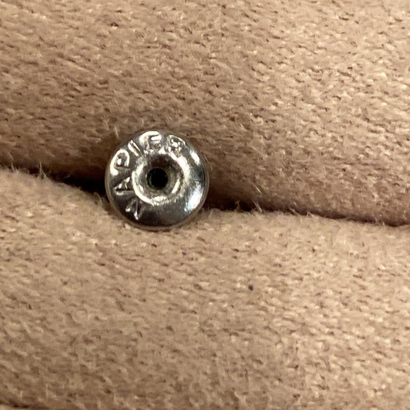 Vintage Lapis Stud Earrings - Picture 3 of 4